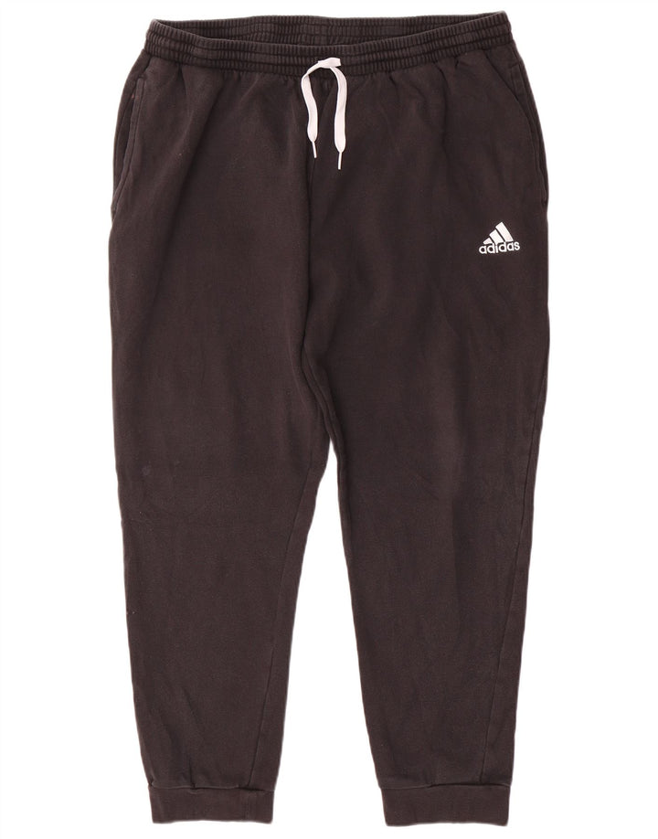 ADIDAS Mens Tracksuit Trousers Joggers XL  Black Cotton