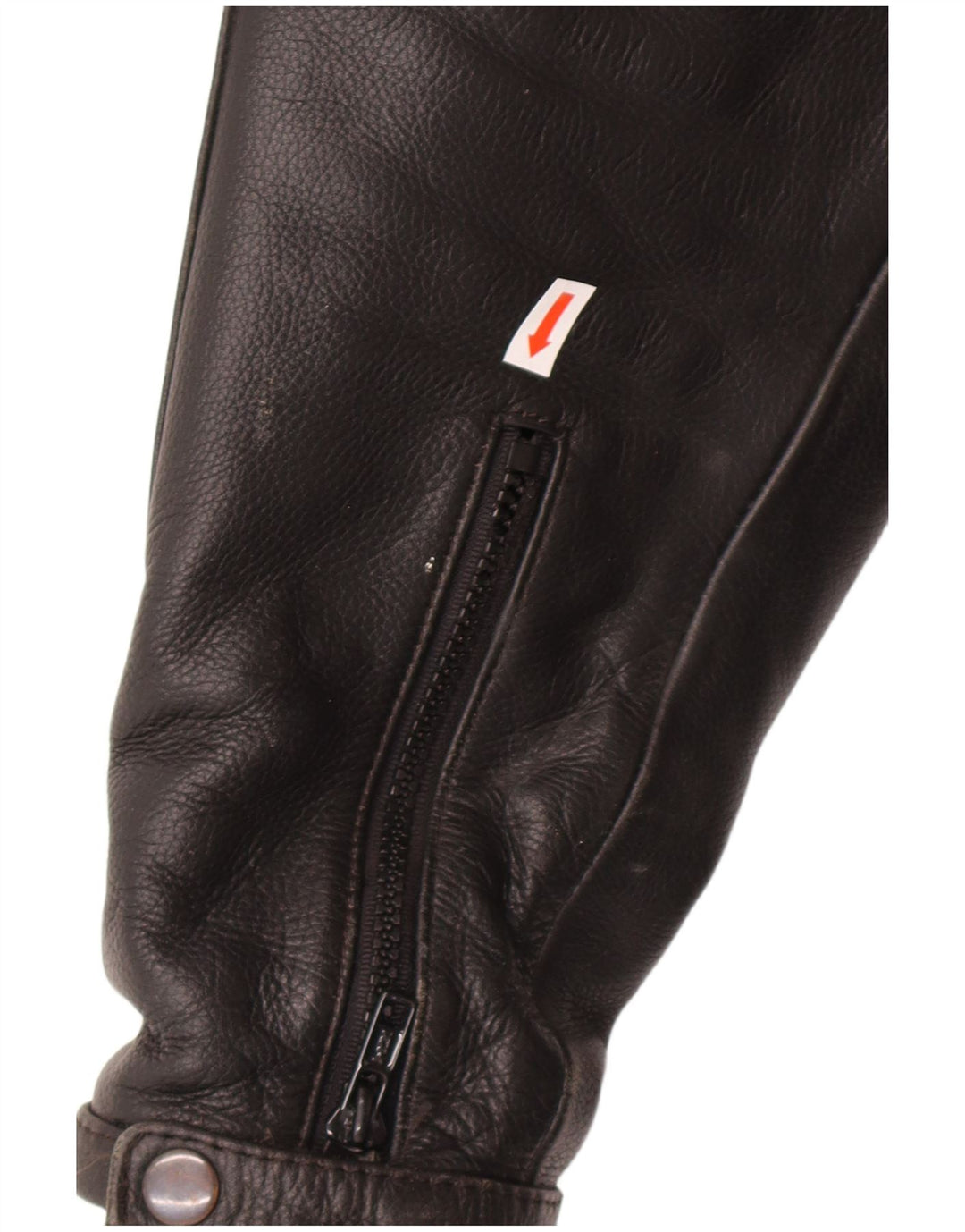 VINTAGE Mens Leather Racer Jacket UK 46 3XL Black Leather