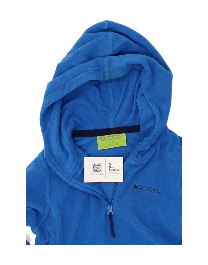 MOUNTAIN WAREHOUSE Boys Fleece Hoodie Jumper 9-10 Years Blue Polyester Vintage Mountain Warehouse and Second-Hand Mountain Warehouse from Messina Hembry 