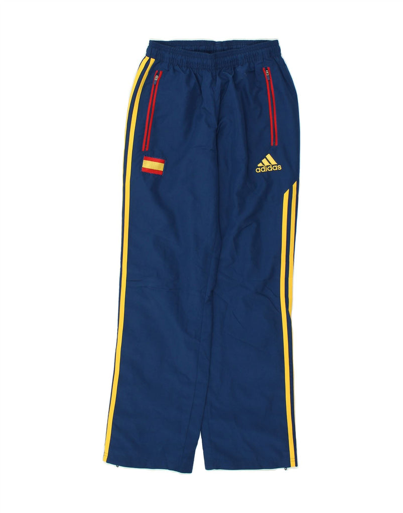 ADIDAS Boys Tracksuit Trousers 13-14 Years Blue Polyester | Vintage Adidas | Thrift | Second-Hand Adidas | Used Clothing | Messina Hembry 