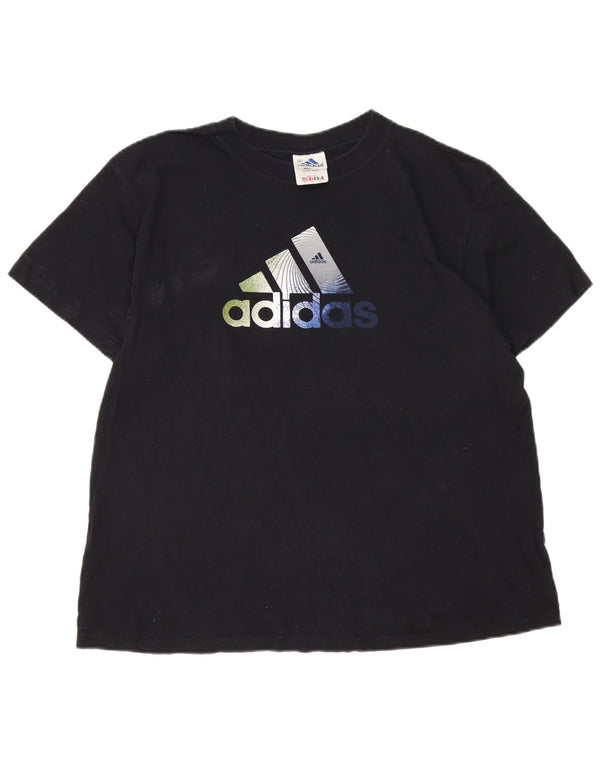 Adidas Mens Graphic T-Shirt Top Medium Black Cotton Sports