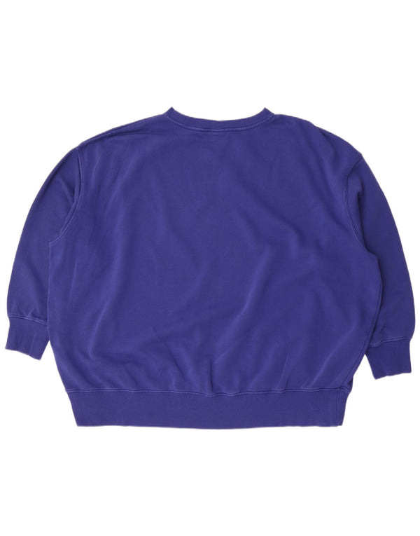 Nike Mens Graphic Loose Fit Sweatshirt Jumper 2XL Blue Cotton
