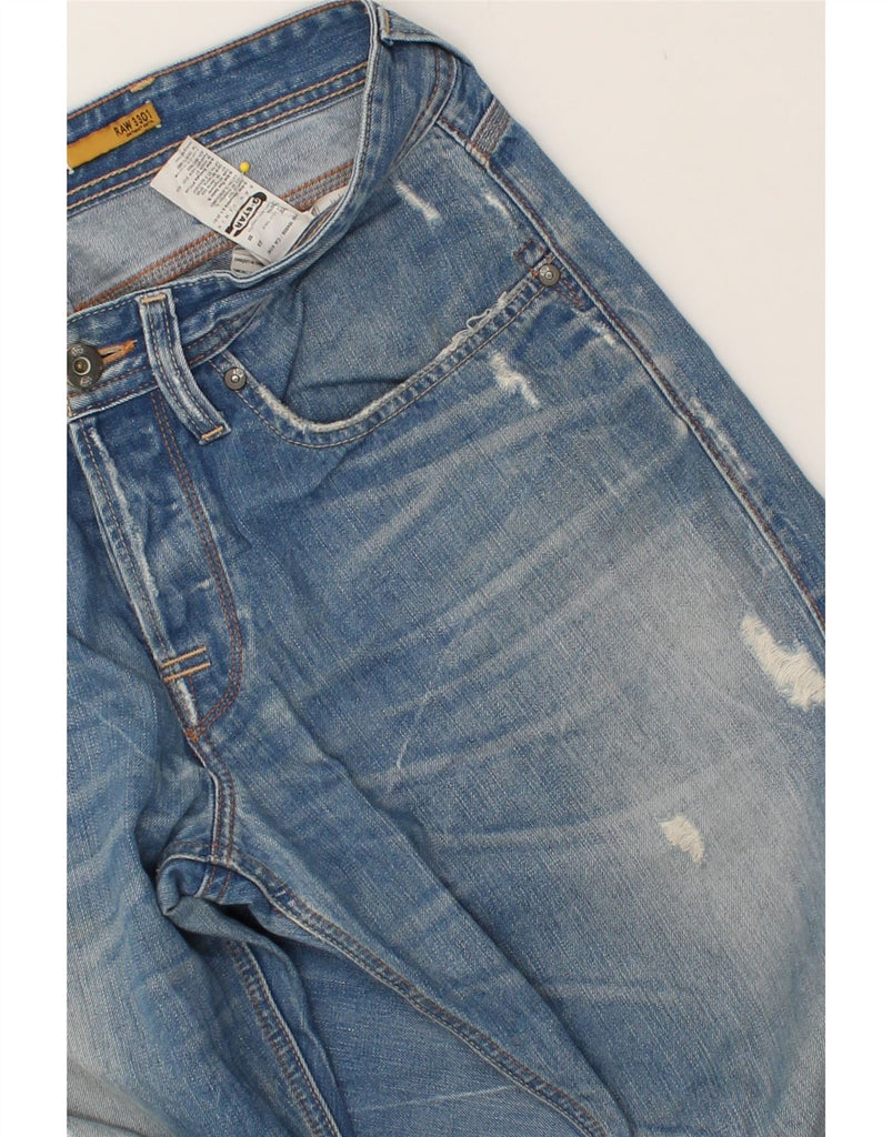 G-STAR Mens Distressed Straight Jeans W33 L32 Blue Cotton | Vintage G-Star | Thrift | Second-Hand G-Star | Used Clothing | Messina Hembry 