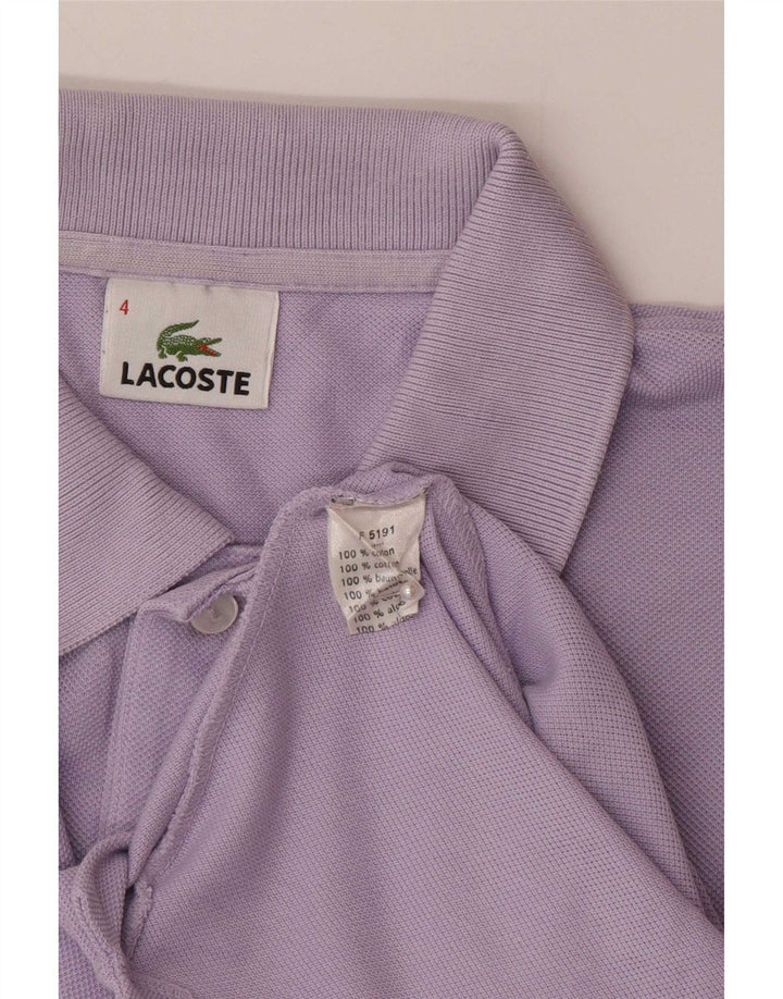 Lacoste Mens Polo Shirt Size 4 Medium Purple Cotton