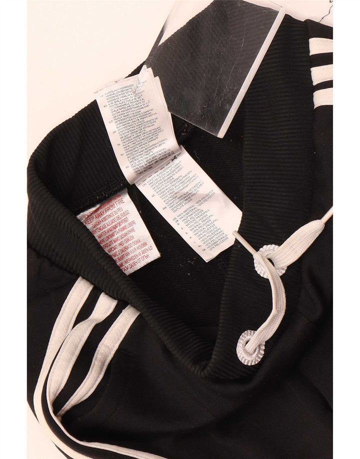 Adidas Boys Tracksuit Trousers Joggers 7-8 Years Black Polyester