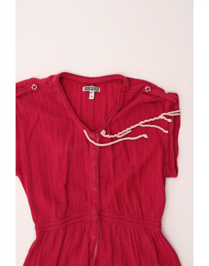 QUIKSILVER Womens Basic Dress UK 6 XS Red Cotton Vintage Quiksilver and Second-Hand Quiksilver from Messina Hembry 