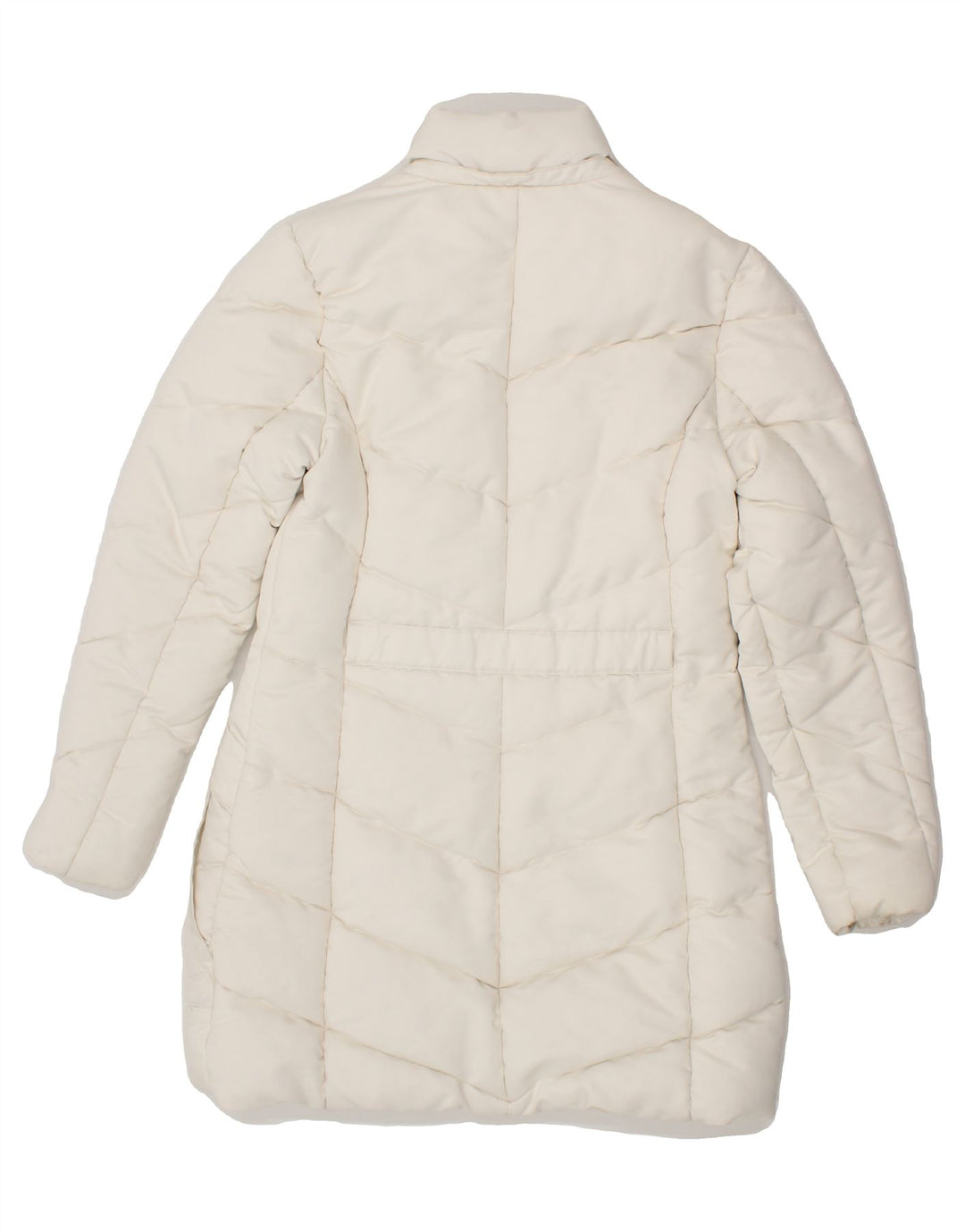 ADIDAS Womens Hooded Padded Coat UK 12 Medium  White Polyester Vintage Adidas and Second-Hand Adidas from Messina Hembry 