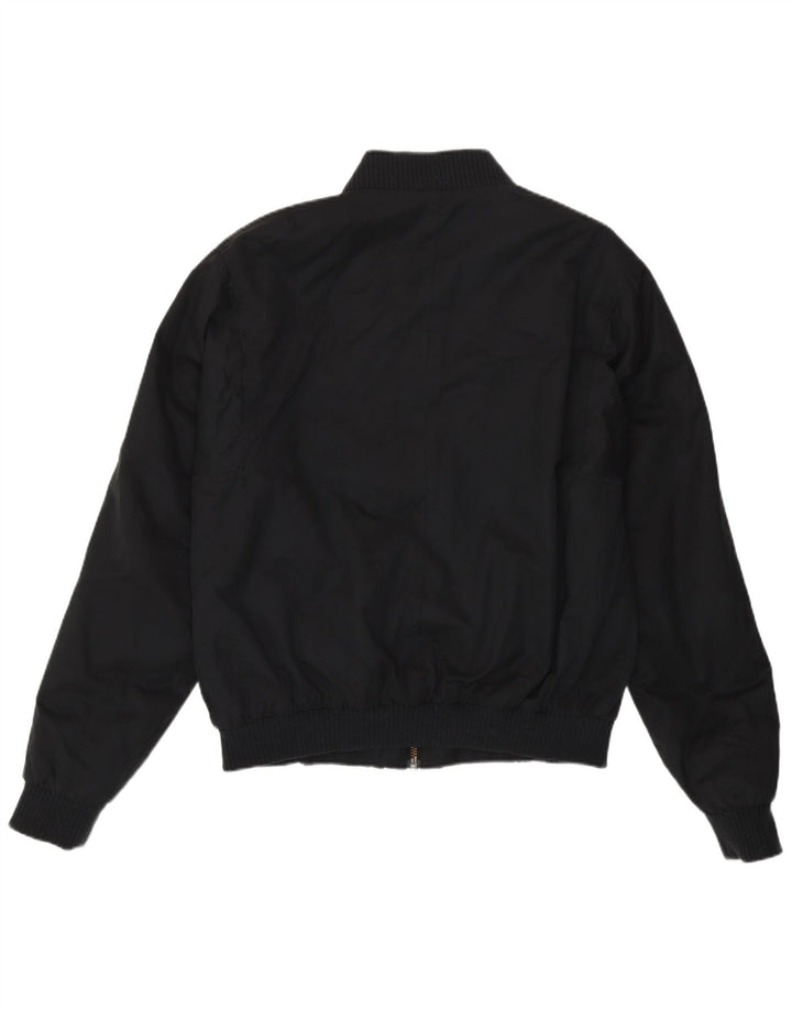 Jack Wills Mens Bomber Jacket UK 40 Large Black Cotton