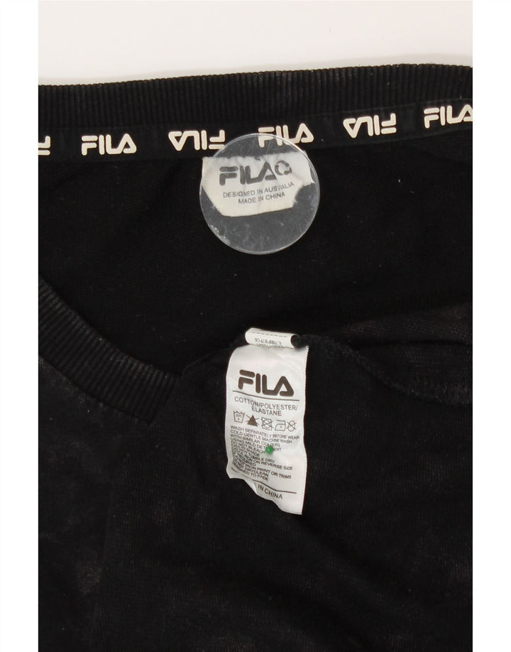 Fila Mens T-Shirt Top 2XL Black Tie Dye Cotton