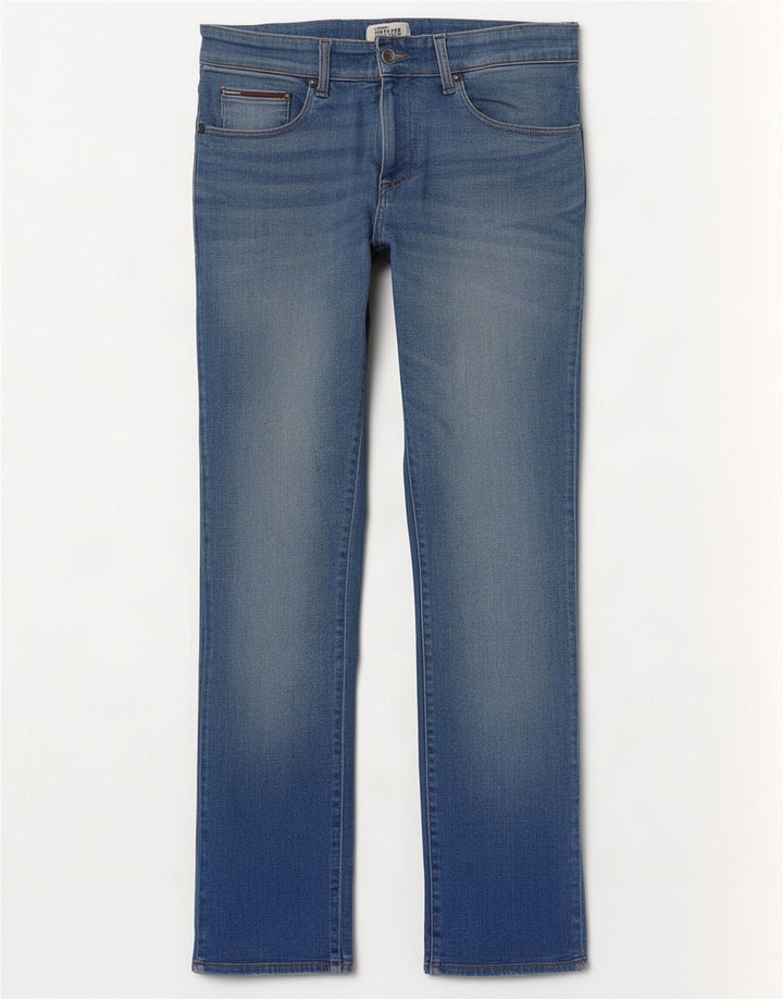 Tommy Hilfiger Mens Straight Jeans W32 L30 Blue Cotton