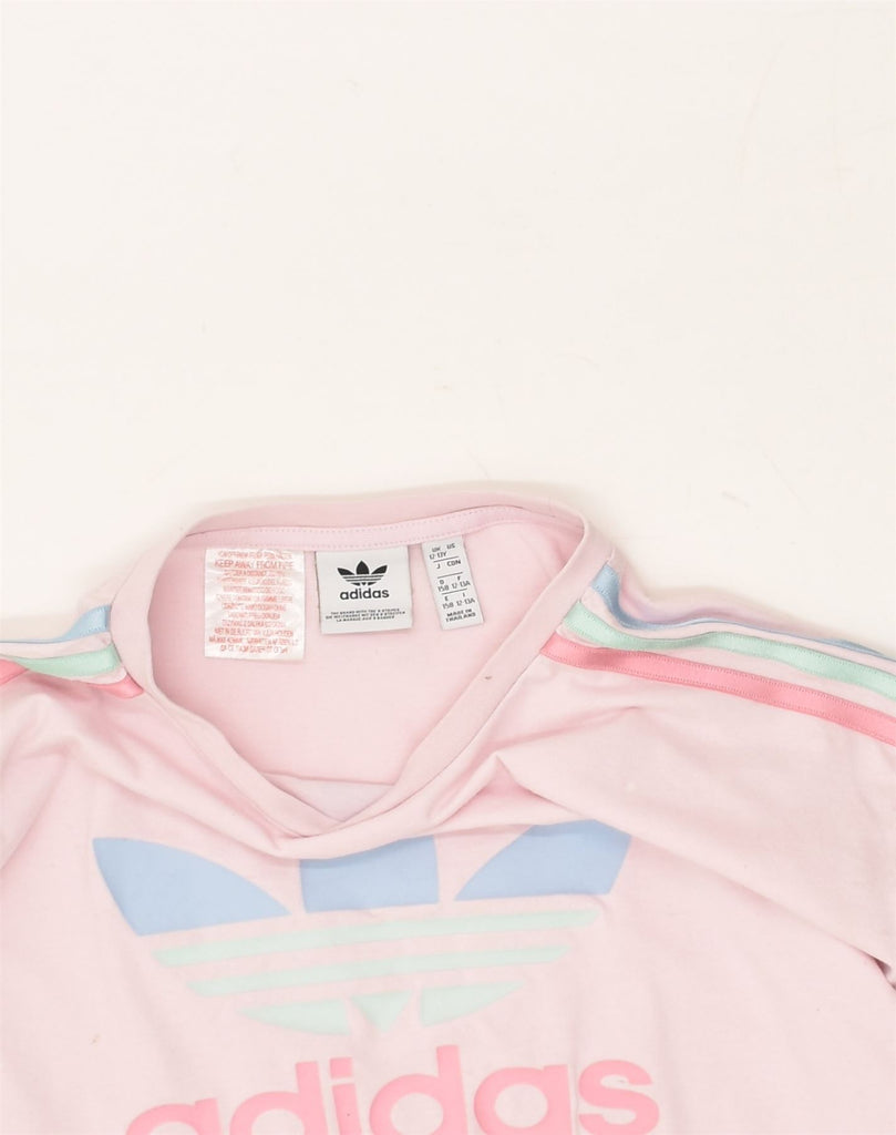 ADIDAS Girls Graphic T-Shirt Top 12-13 Years Pink | Vintage Adidas | Thrift | Second-Hand Adidas | Used Clothing | Messina Hembry 