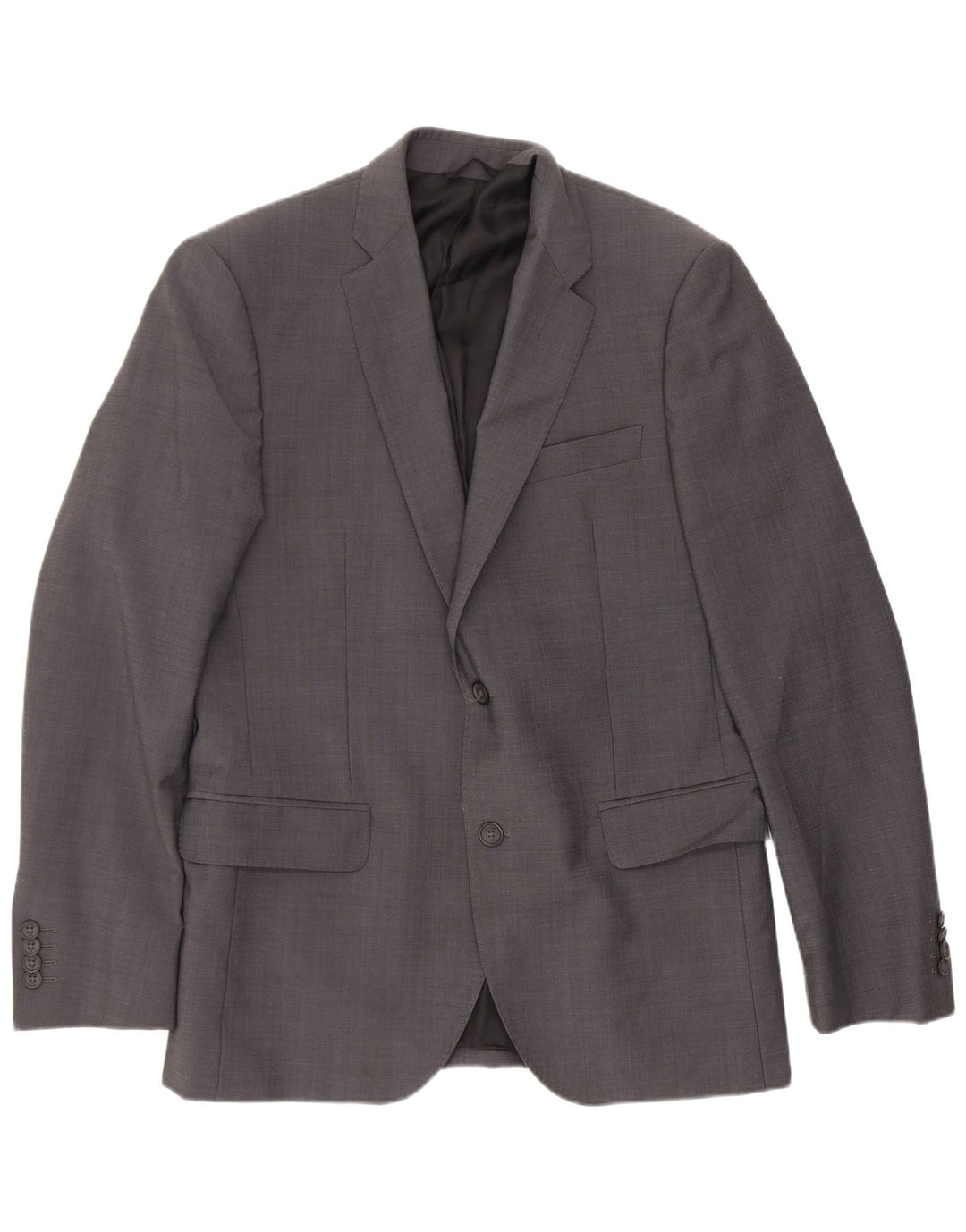 Calvin Klein Mens 2 Button Blazer Jacket IT 46 Small Grey Polyester