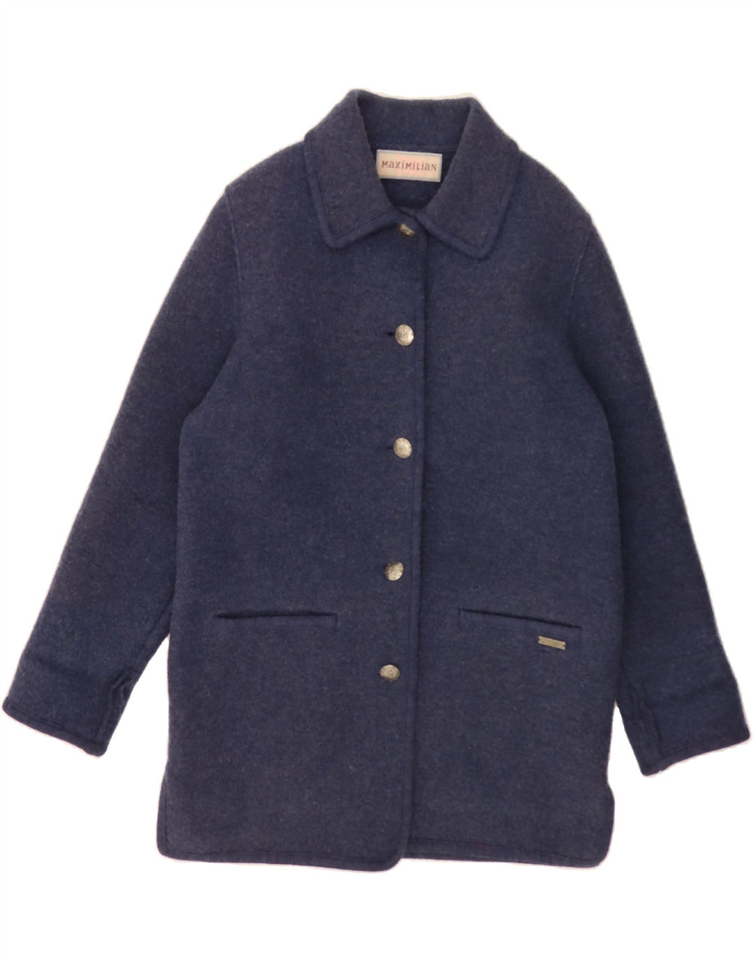 MAXI MILIAN Womens Overcoat UK 18 XL Navy Blue Vintage Maxi Milian and Second-Hand Maxi Milian from Messina Hembry 