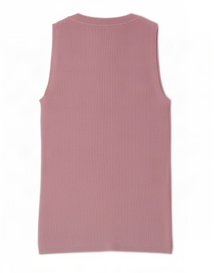 Marks & Spencer Womens Vest Top UK 8 Small Pink Viscose