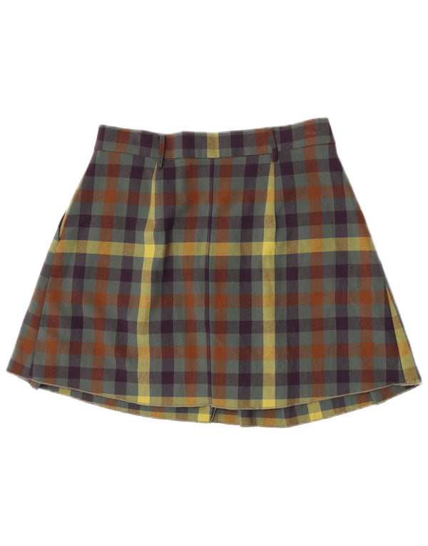 Rinascimento Womens Pleated Mini Skirt Medium W30 Multicoloured Gingham