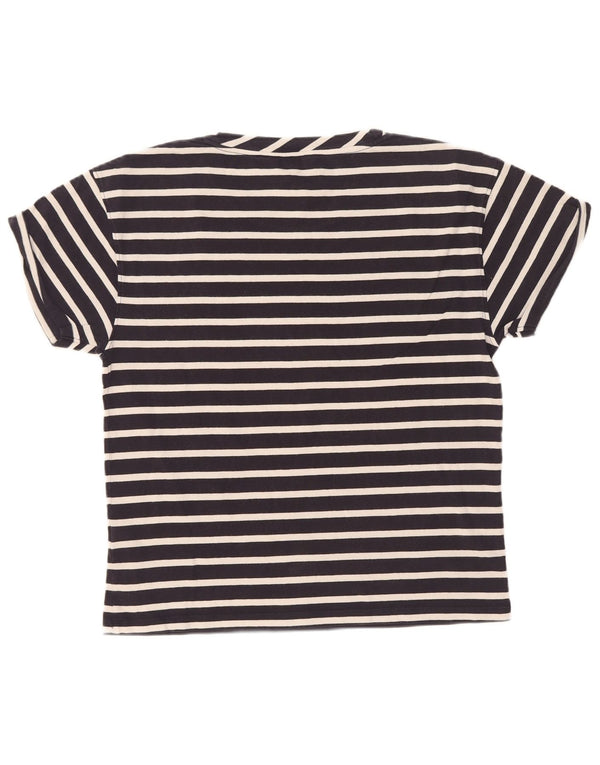 Tommy Hilfiger Womens T-Shirt Top UK 14 Medium Navy Blue Striped
