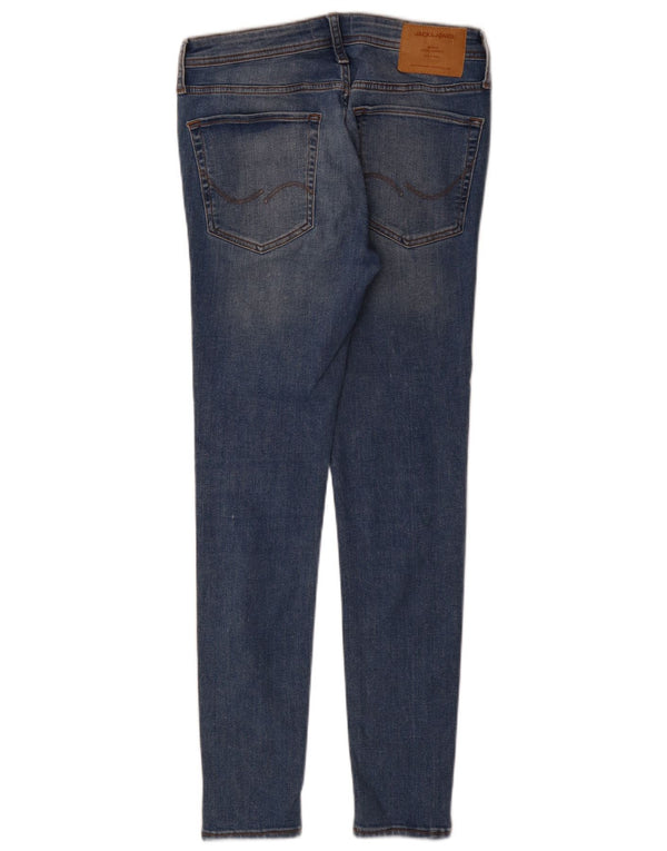Jack & Jones Mens Spray On Skinny Jeans W32 L30 Blue Cotton