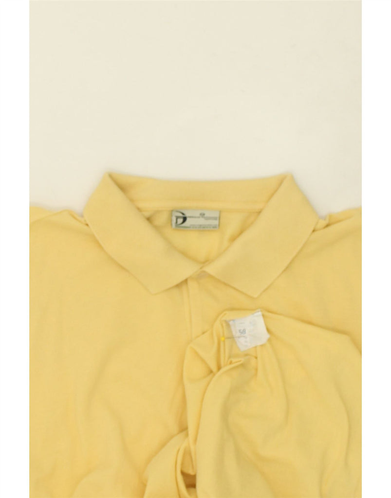 SERGIO TACCHINI Mens Polo Shirt IT 58 3XL Yellow Cotton | Vintage Sergio Tacchini | Thrift | Second-Hand Sergio Tacchini | Used Clothing | Messina Hembry 