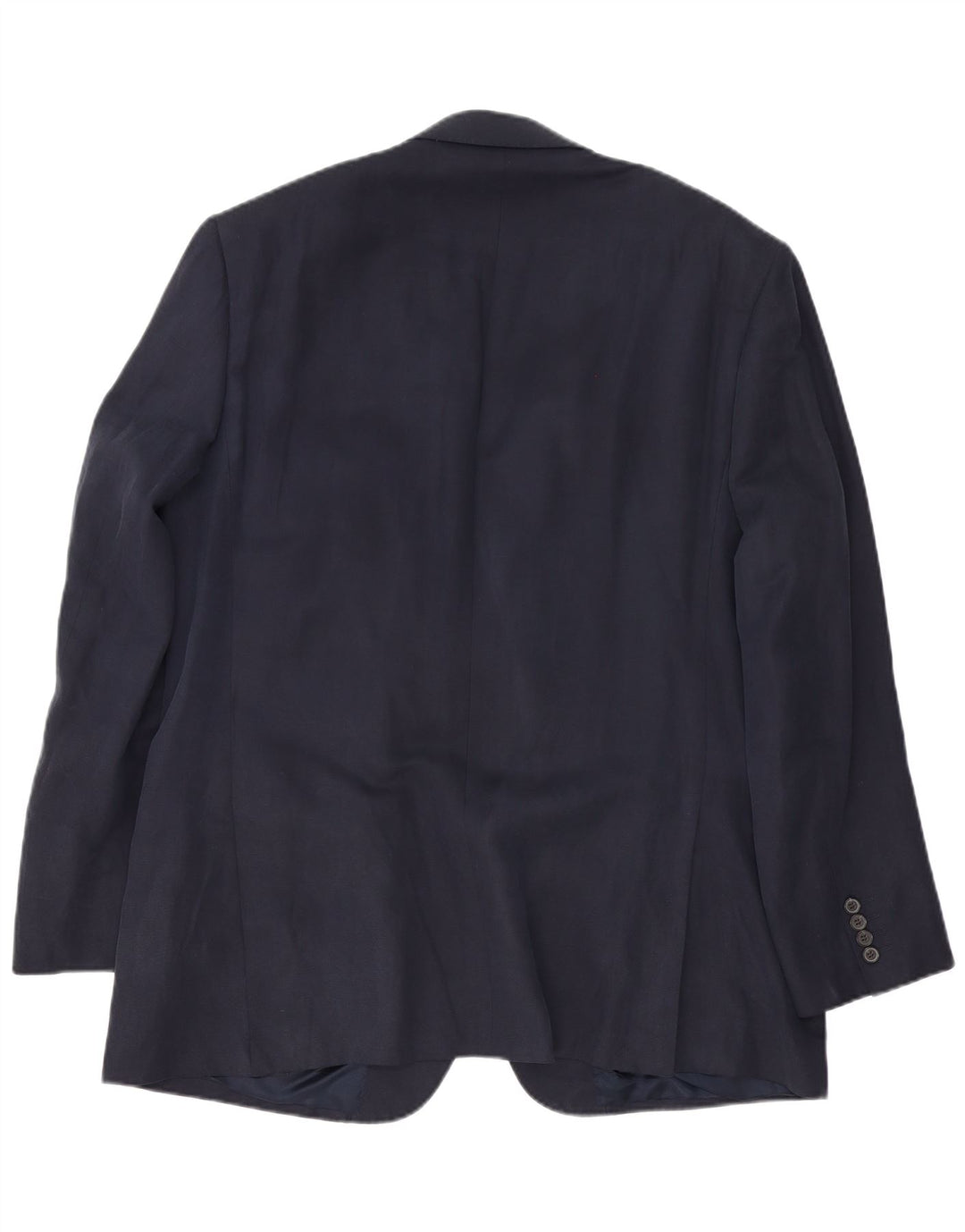 Marks & Spencer Mens 2 Button Blazer Jacket UK 46 XL Navy Blue Silk
