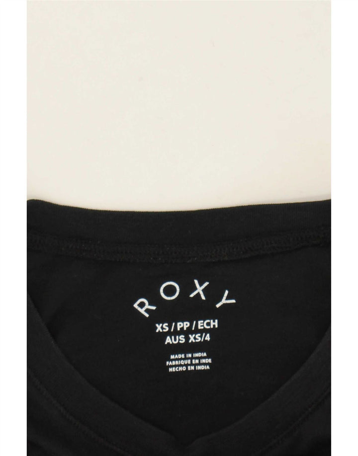 Roxy Womens T-Shirt Top UK 6 XS Black