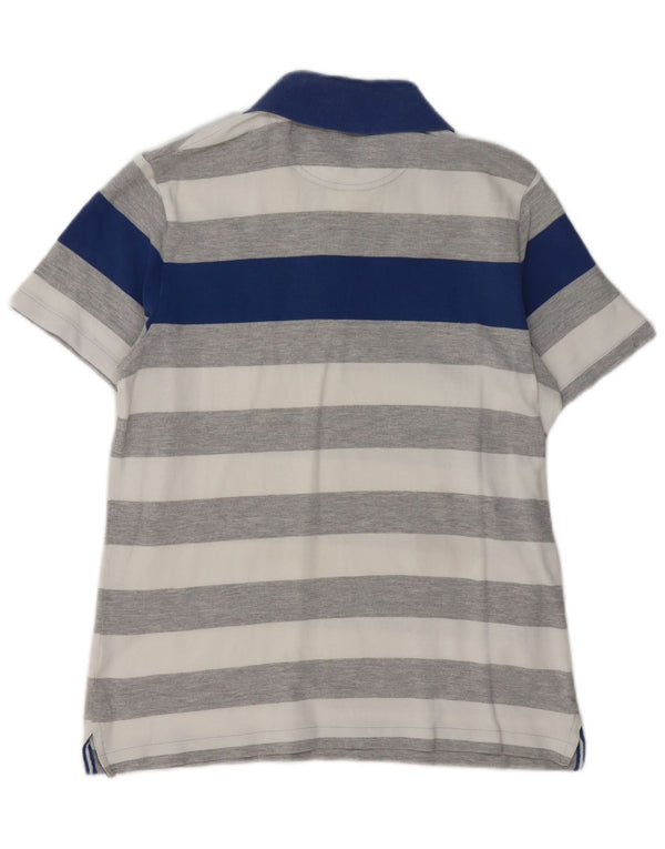 ELLESSE Mens Rugby Polo Shirt Medium Grey Striped