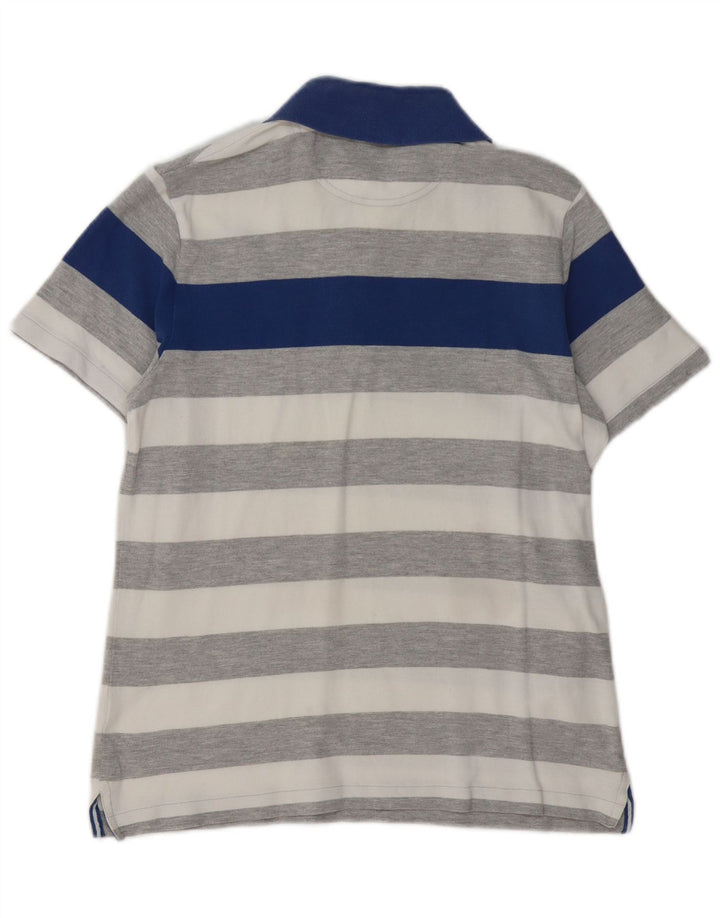 ELLESSE Mens Rugby Polo Shirt Medium Grey Striped