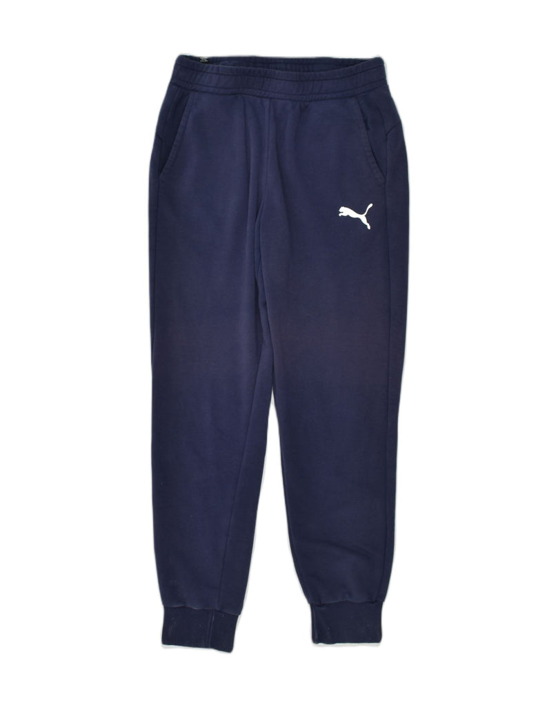 PUMA Mens Tracksuit Trousers Joggers Medium Navy Blue Cotton | Vintage Puma | Thrift | Second-Hand Puma | Used Clothing | Messina Hembry 