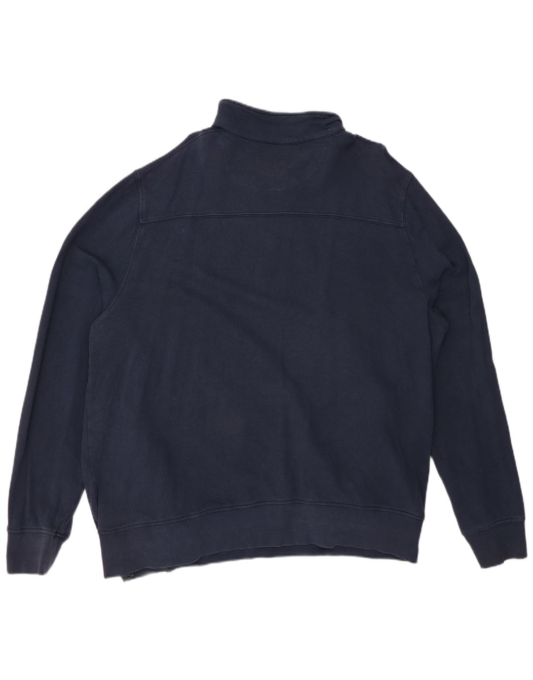 WHITE STUFF Mens Polo Neck Sweatshirt Jumper 2XL Navy Blue Cotton
