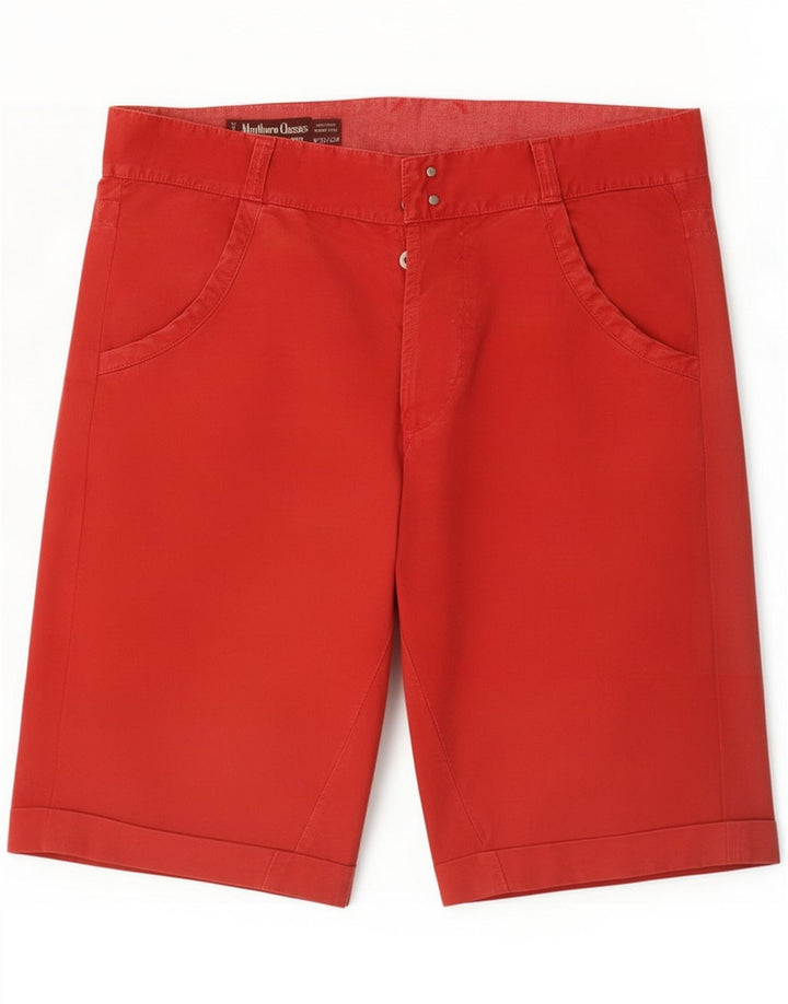 Marlboro Classics Mens Bermuda Shorts Medium W33 Red Cotton