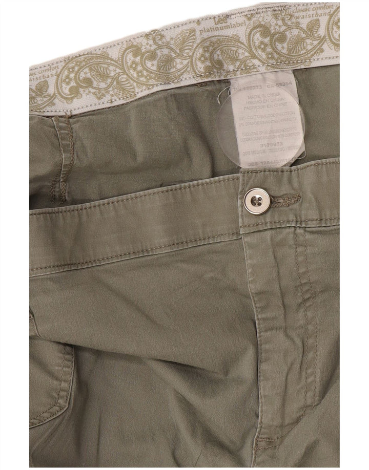 Lee Womens Capri Trousers W40 L19 Grey Cotton
