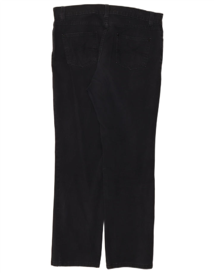 Marks & Spencer Womens Casual Trousers UK 14 Medium W34 L29 Navy Blue