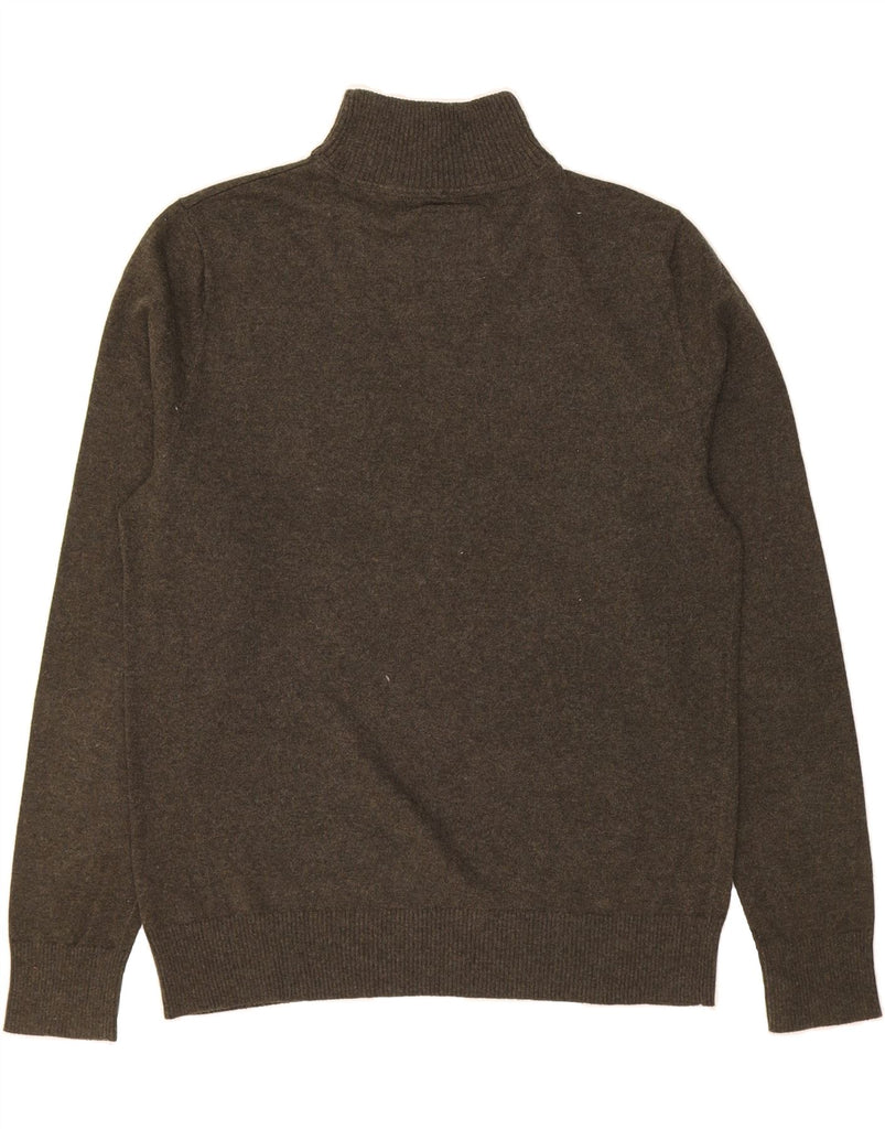 FAT FACE Mens Zip Neck Jumper Sweater Medium Brown Cotton Vintage Fat Face and Second-Hand Fat Face from Messina Hembry 