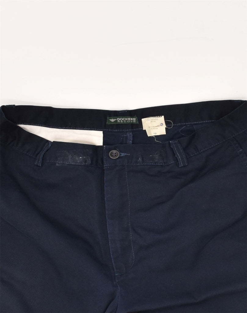 DOCKERS Womens Casual Shorts US 12 Large W32 Navy Blue Cotton | Vintage Dockers | Thrift | Second-Hand Dockers | Used Clothing | Messina Hembry 