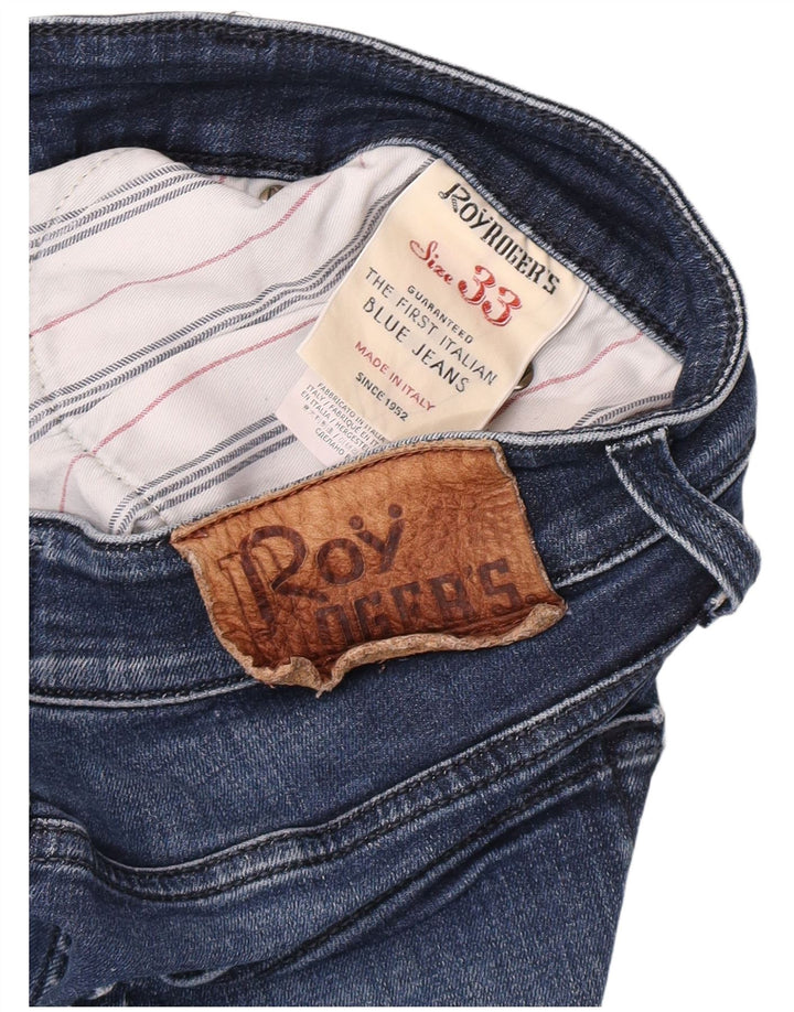 Roy Rogers Mens Slim Jeans W33 L28 Navy Blue Cotton