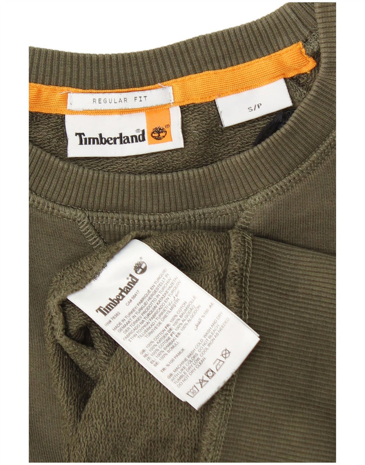 Timberland Mens Regular Fit Sweatshirt Jumper Small Khaki Cotton