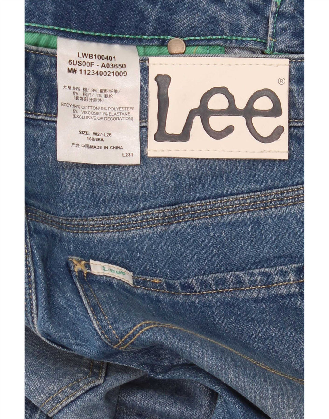 Lee Womens Distressed Slim Jeans W27 L26 Blue Cotton
