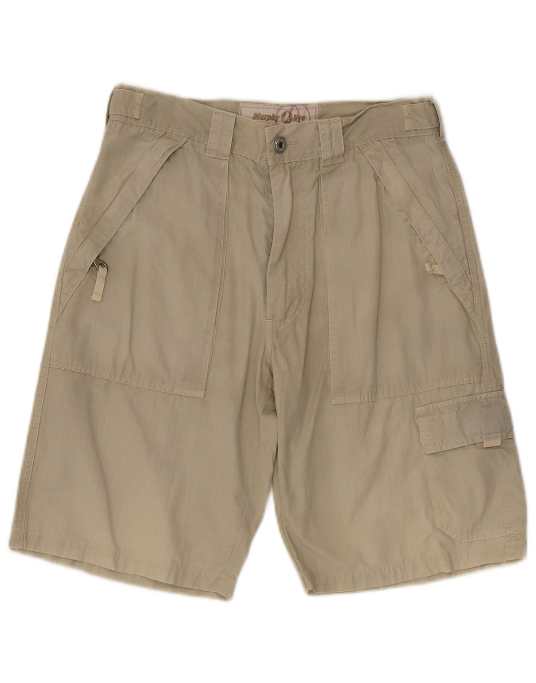 Murphy & Nye Mens Cargo Shorts W32 Medium Khaki Cotton