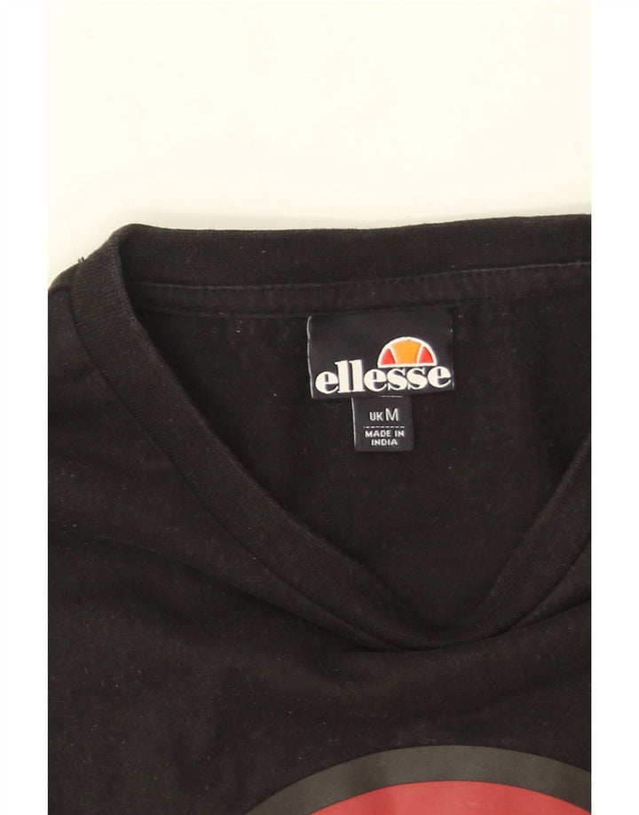 Ellesse Mens Graphic T-Shirt Top Medium Black