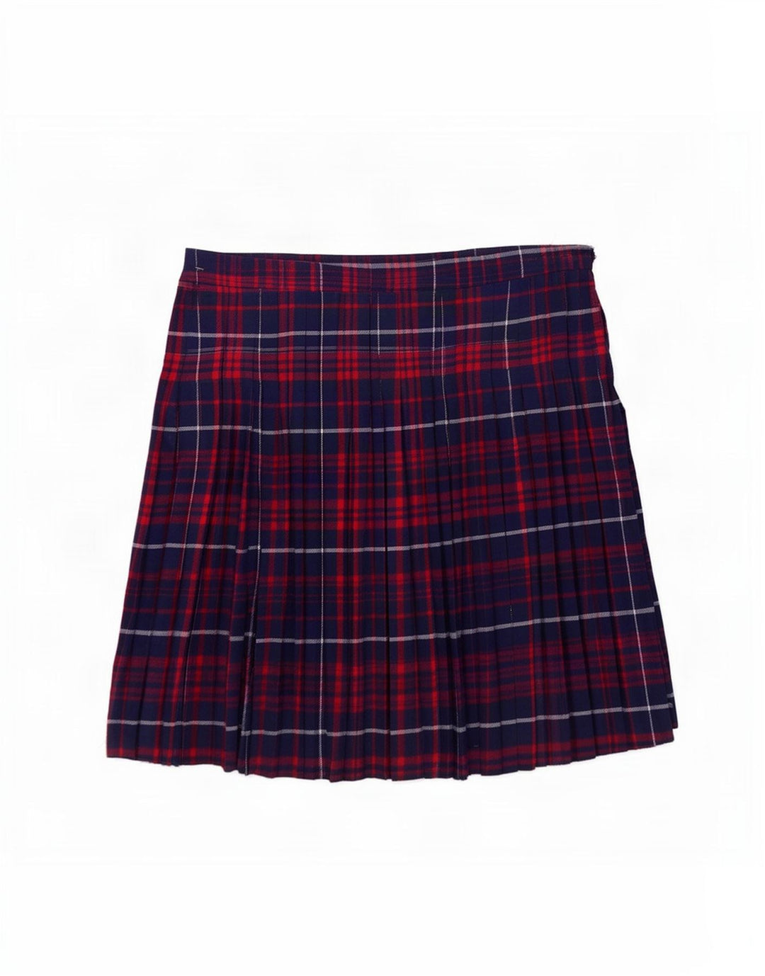 Tommy Hilfiger Womens Mini Skirt Medium W28 Navy Blue Plaid Cotton