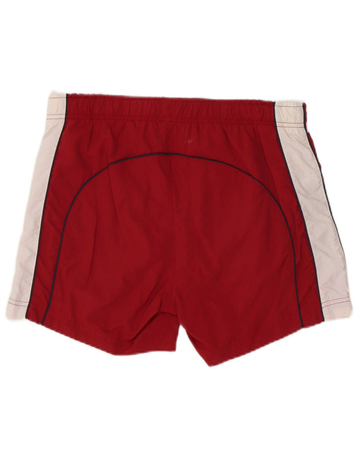 Champion Mens Swimming Shorts Medium Burgundy Colourblock Polyester