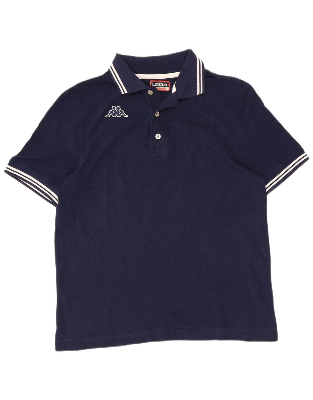 Kappa Mens Polo Shirt Medium Navy Blue Cotton