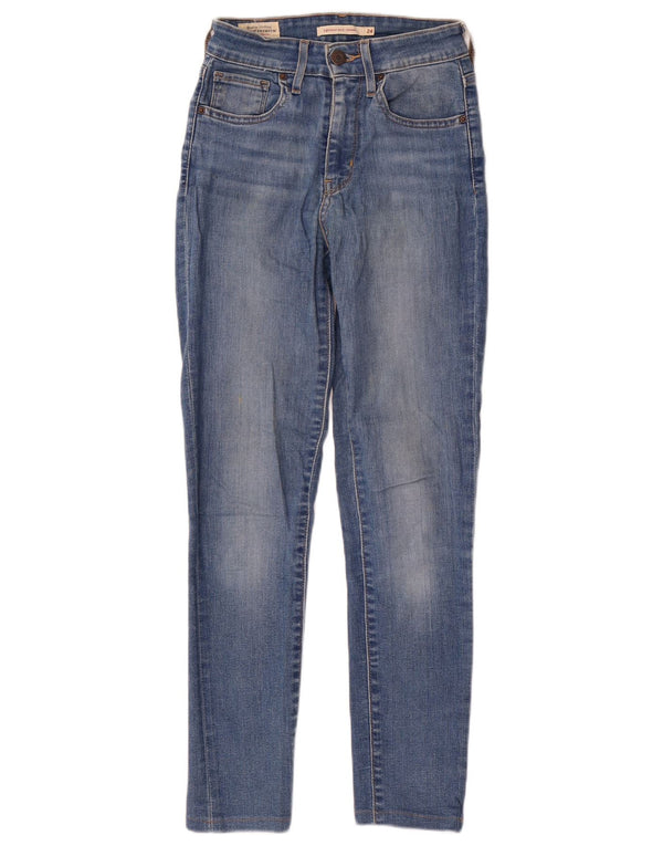 Levi's Womens 721 High Rise Skinny Jeans W24 L27 Blue Cotton