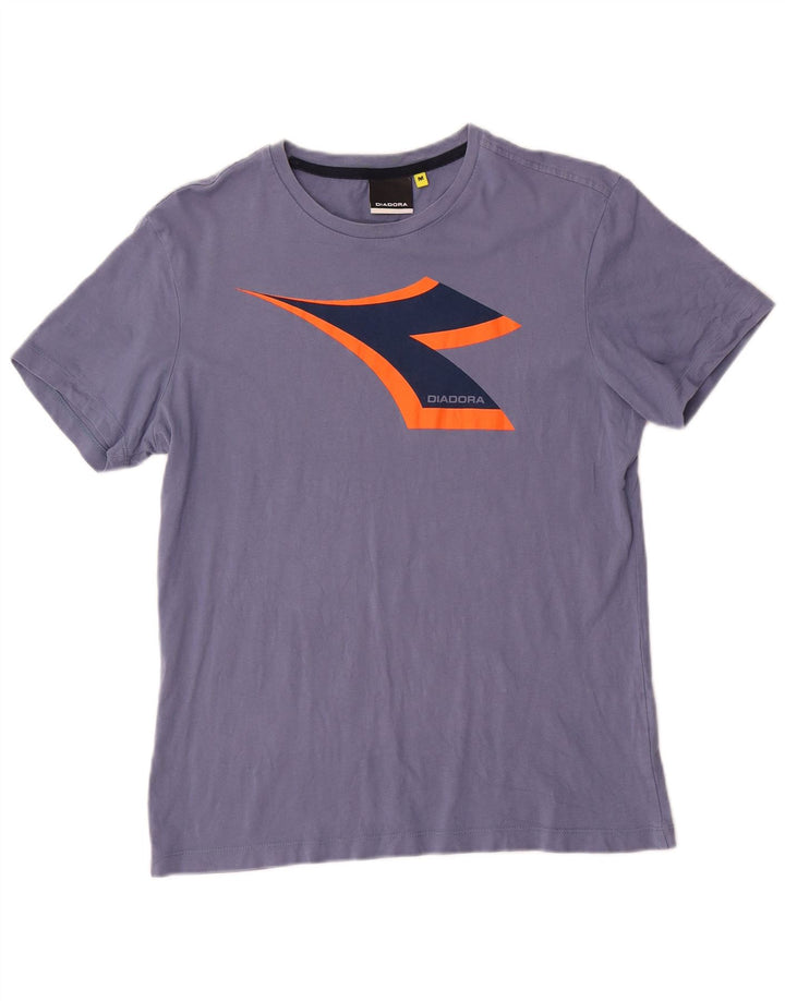 Diadora Mens Graphic T-Shirt Top Medium Blue