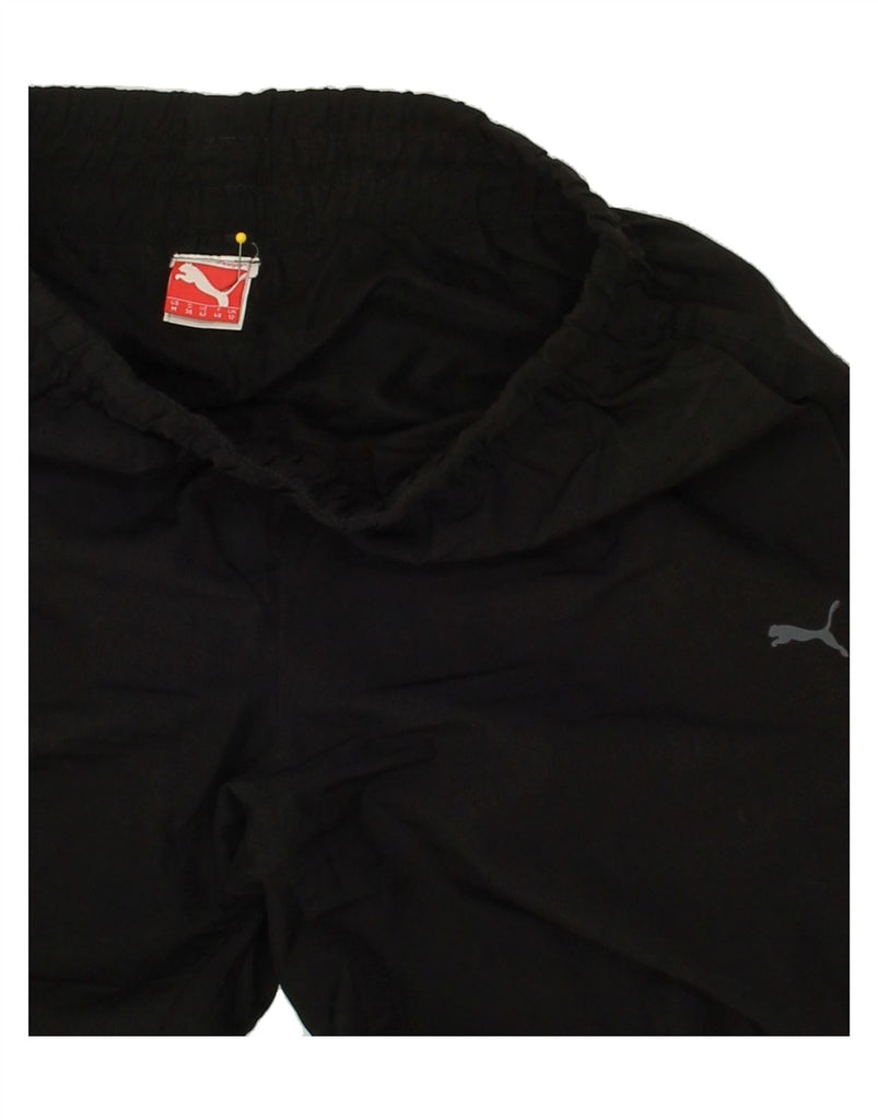 PUMA Womens Tracksuit Trousers UK 12 Medium Black | Vintage Puma | Thrift | Second-Hand Puma | Used Clothing | Messina Hembry 