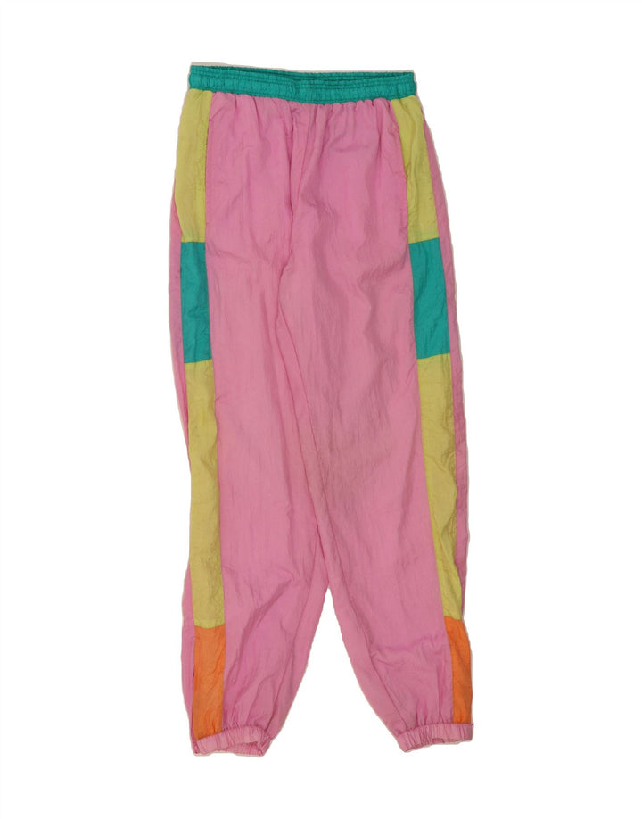 VINTAGE Womens Oversized Full Tracksuit UK 14 Medium  Pink Colourblock
