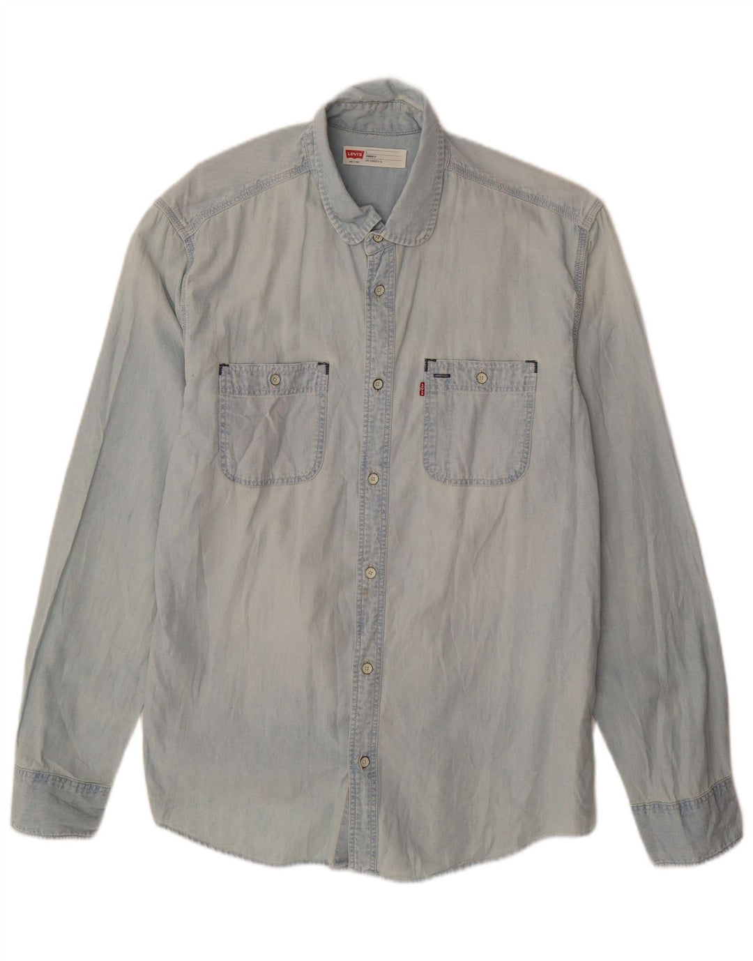 Levi's Mens Standard Fit Denim Shirt Large Blue Cotton