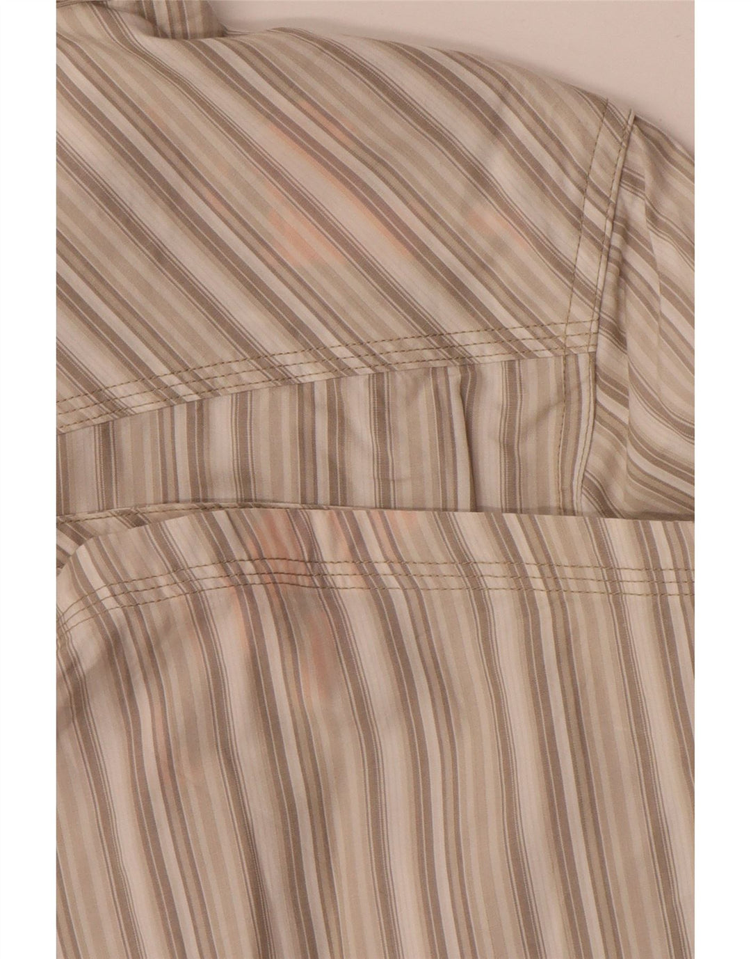 SALEWA Womens Shirt UK 10 Small Beige Striped Cotton