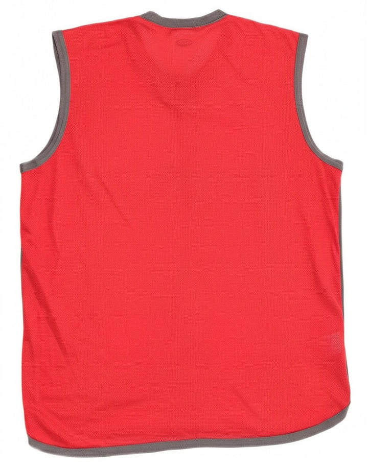 Adidas Mens Graphic Vest Top Large Red Polyester