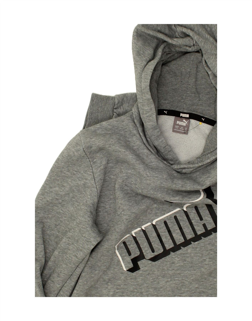 PUMA Boys Graphic Hoodie Jumper 13-14 Years Grey Cotton | Vintage Puma | Thrift | Second-Hand Puma | Used Clothing | Messina Hembry 