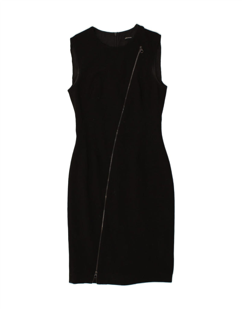 KAREN MILLEN Womens Sleeveless Bodycon Dress UK 12 Medium Black Viscose | Vintage Karen Millen | Thrift | Second-Hand Karen Millen | Used Clothing | Messina Hembry 